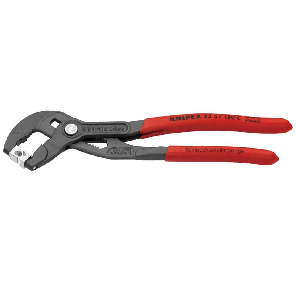 ＫＮＩＰＥＸ　ホースクリッププライヤー　１８０ｍｍ　プラスチックハンドル　８５５１－１８０Ｃ