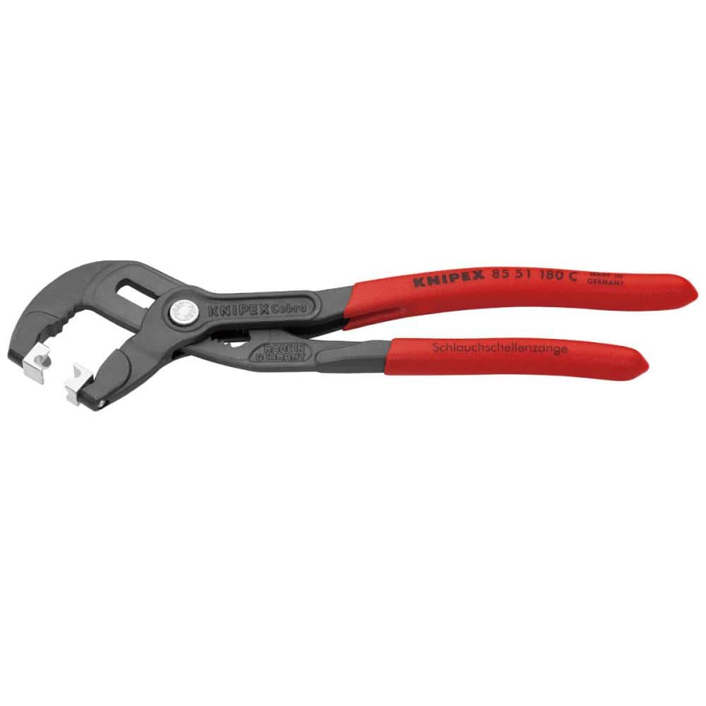 ＫＮＩＰＥＸ　ホースクリッププライヤー　１８０ｍｍ　プラスチックハンドル　８５５１－１８０Ｃ