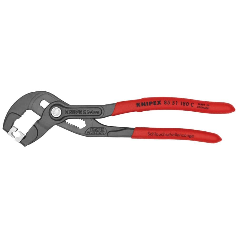 ＫＮＩＰＥＸ　ホースクリッププライヤー　１８０ｍｍ　プラスチックハンドル　８５５１－１８０Ｃ