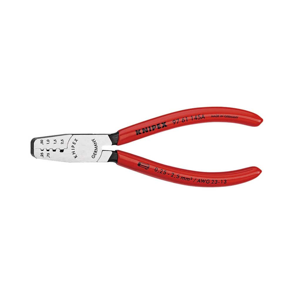 ＫＮＩＰＥＸ　エンドスリーブ用圧着ペンチ　１４５ｍｍ　プラスチックハンドル　９７６１－１４５Ａ