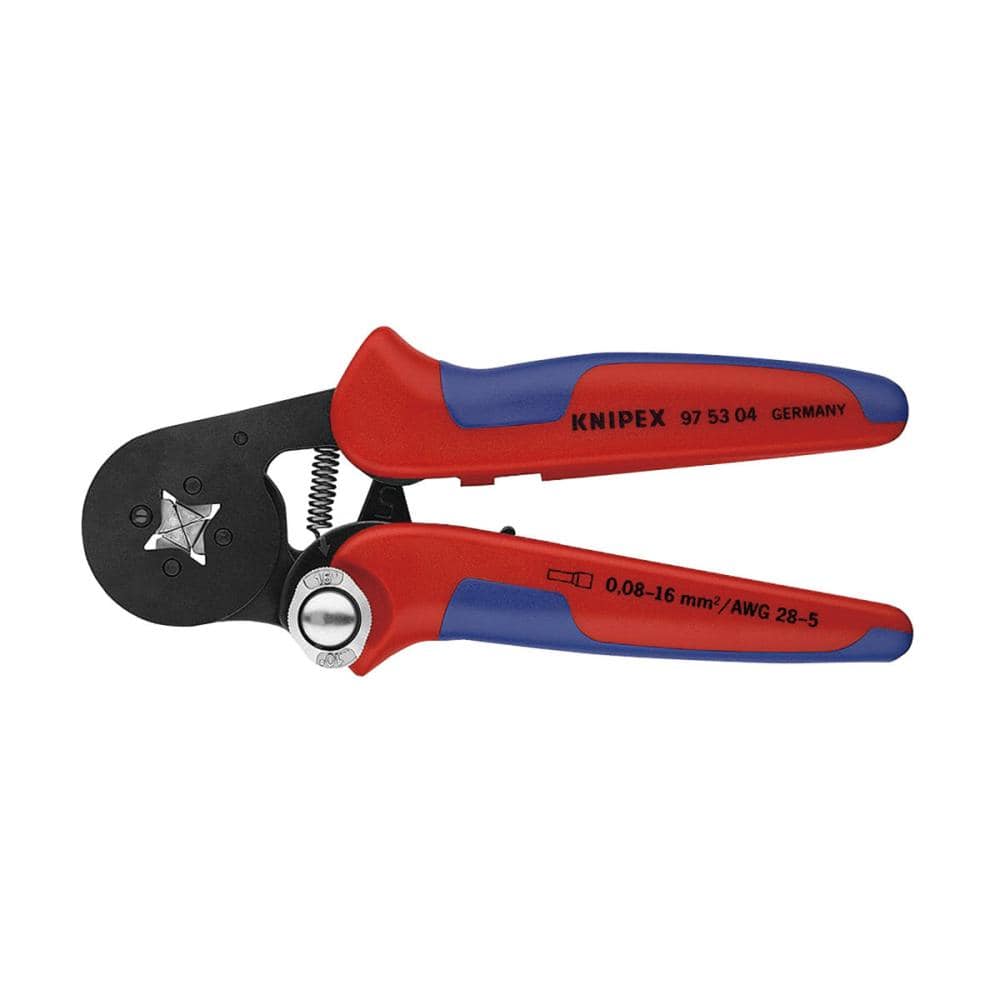 KNIPEX ワイヤーエンドスリーブ用圧着プライヤー180mm コンフォートハンドル 9753-04