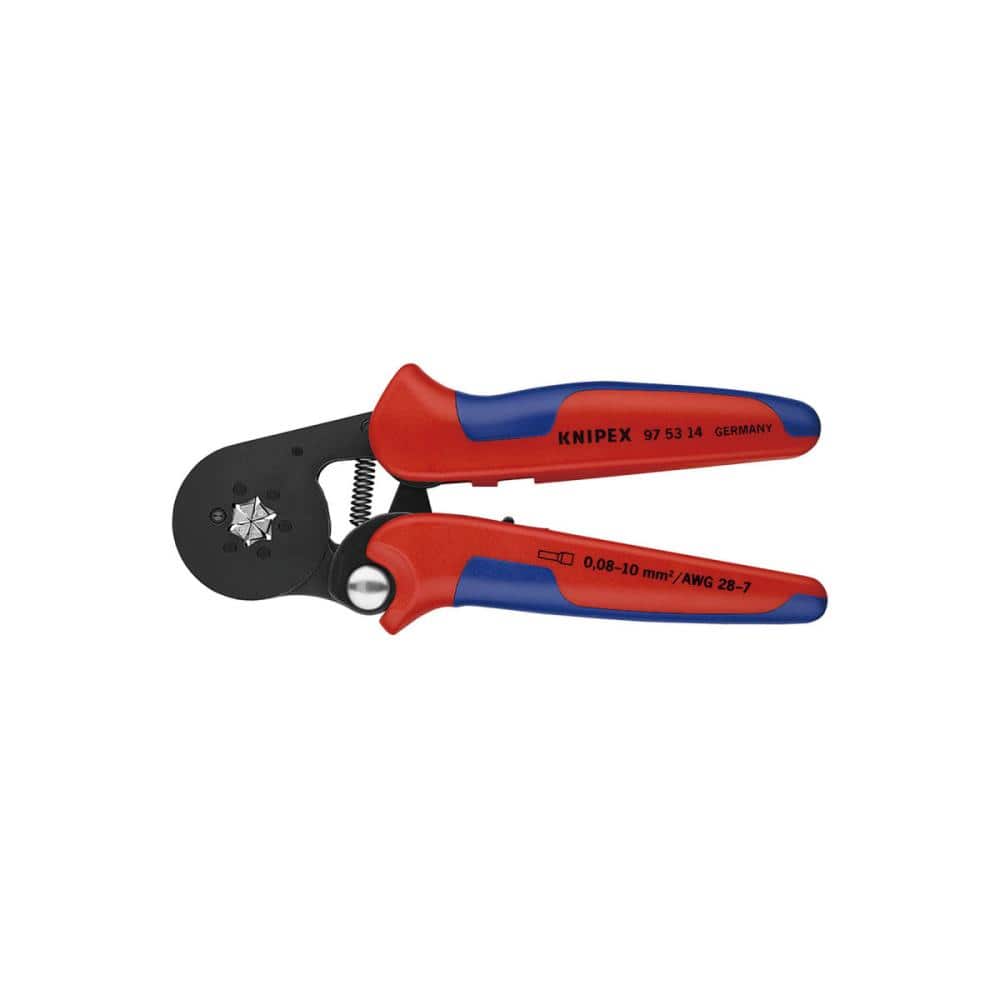 ＫＮＩＰＥＸ　ワイヤーエンドスリーブ用圧着プライヤー１８０ｍｍ　コンフォートハンドル　９７５３－１４