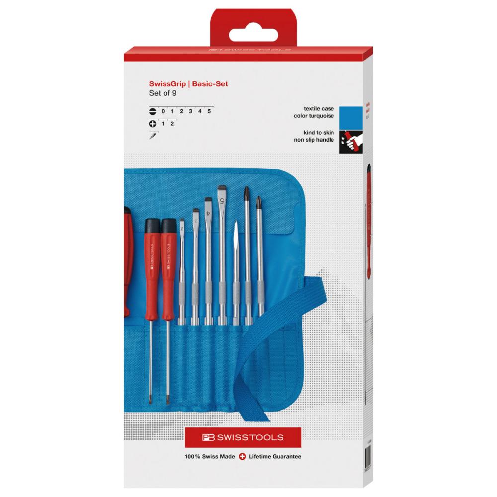 PB SWISS TOOLS 差替式ドライバーセットターコイズ(BOX)8218TUCBB