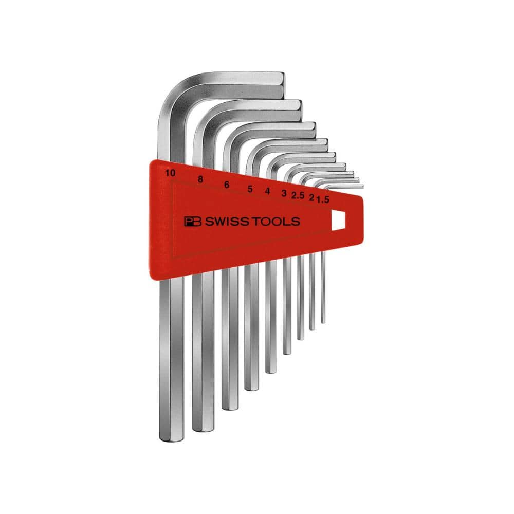 PB SWISS TOOLS ホルダー付六角棒レンチセット(パックナシ)210H-10