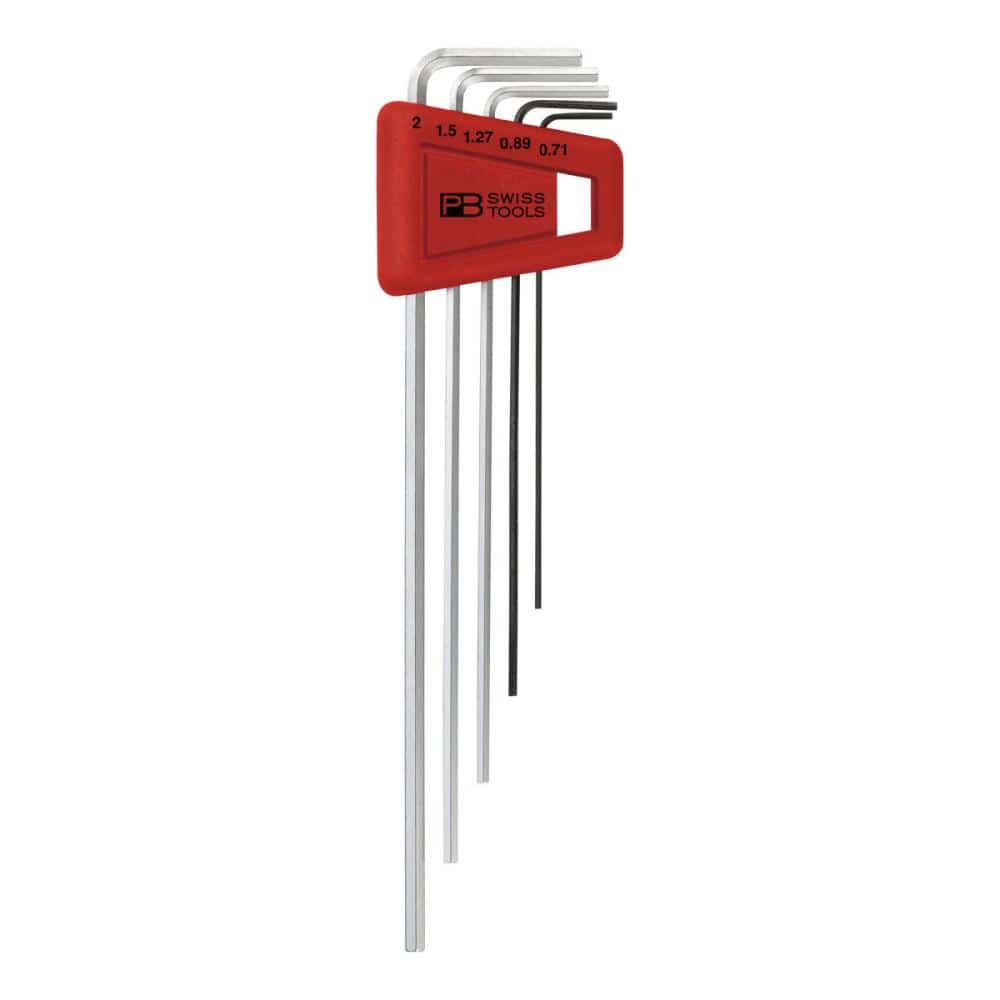 PB SWISS TOOLS ホルダー付六角棒レンチセットロング(パックナシ)211H-2