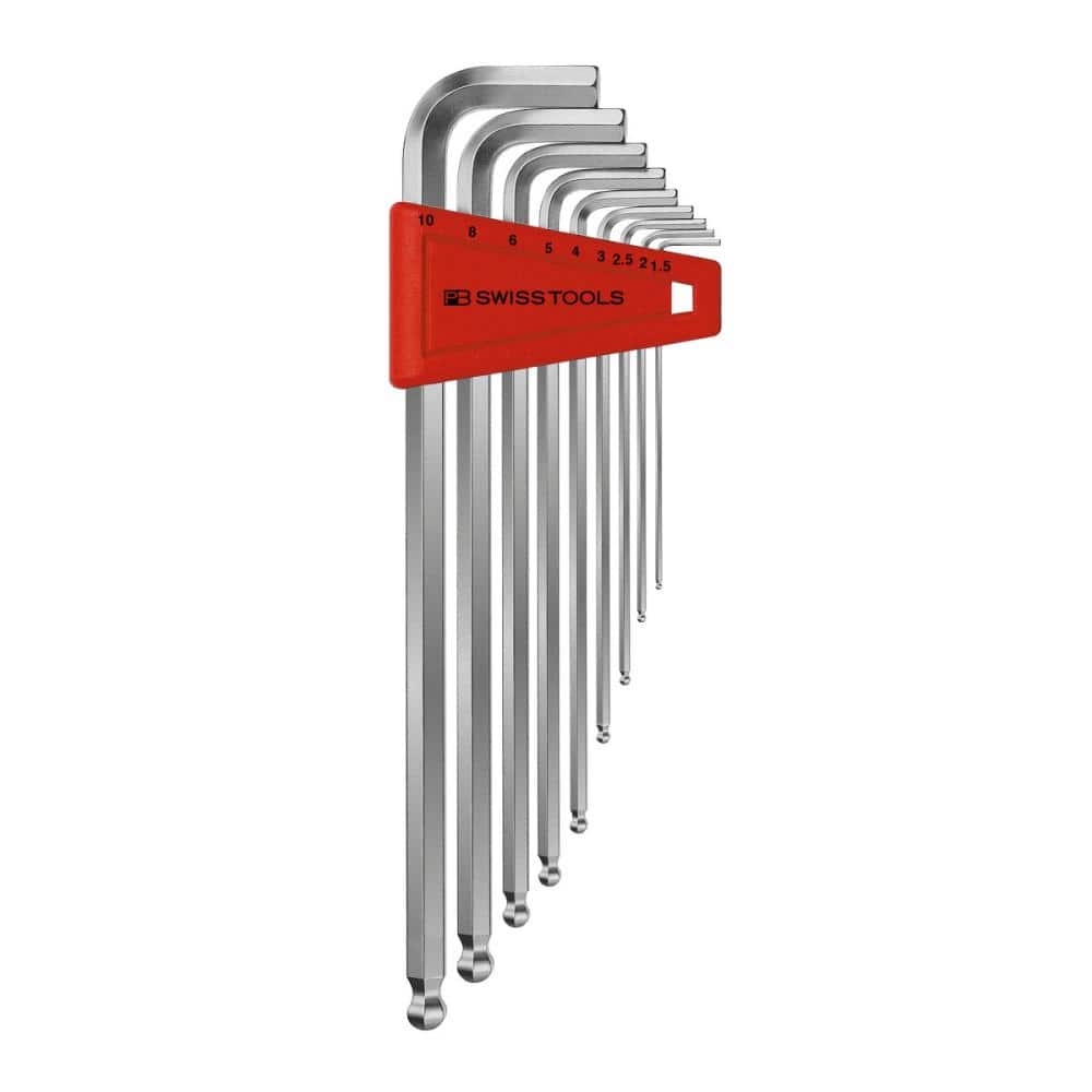 PB SWISS TOOLS ボール付ロング六角レンチセット(パックナシ)212LH-10