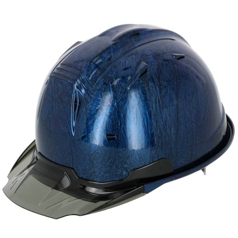 進和化学工業　セーフティーヘルメット　ブラック／ブルー　マープ塗装　ＳＳ１９ＶＰＲＡ