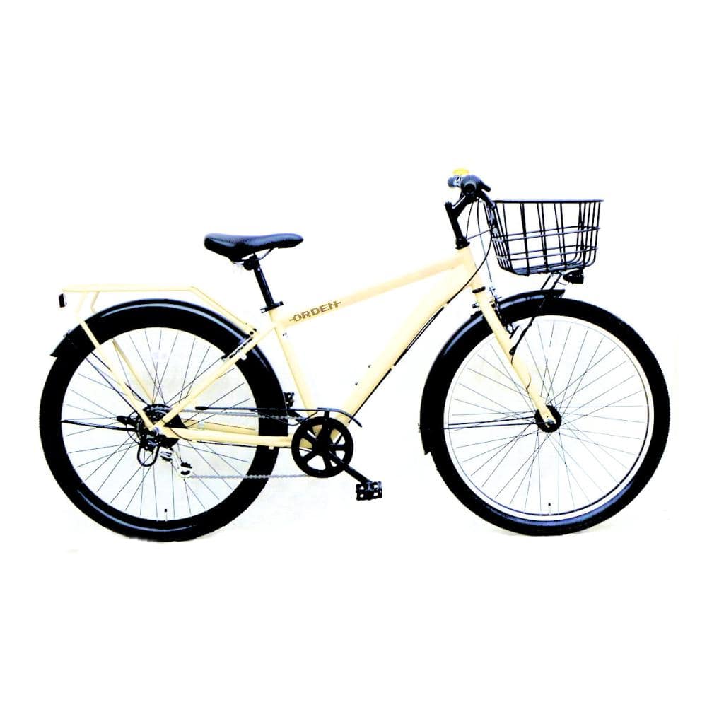 自転車　カゴ付クロスバイク　オルデン　２７．５インチ　ホワイト