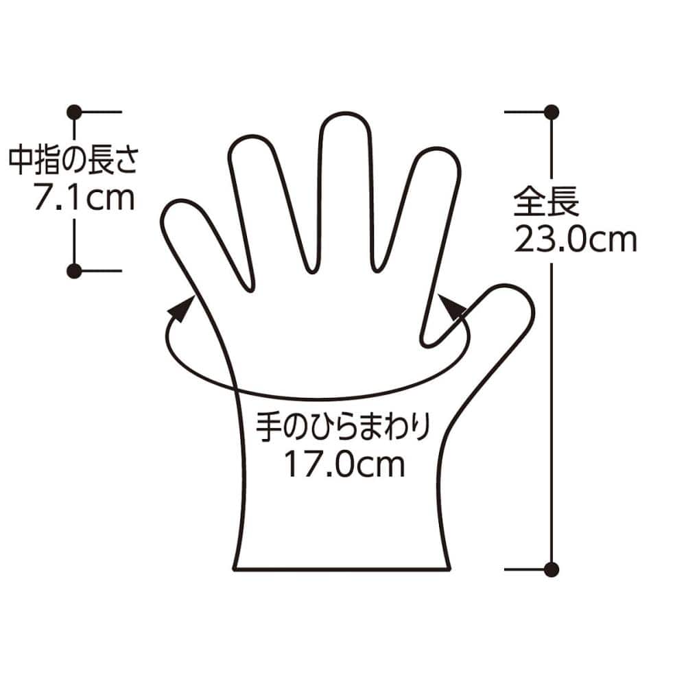 Ｌ’ＣＲＥＳＴ（ルクレスト）　ビニール手袋　左右兼用　Ｓサイズ　１００枚入り