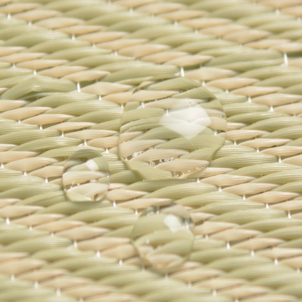 萩原　水拭きできる厚手置き畳　綾模様　グリーン　８２×８２ｃｍ　半畳　厚さ２．５cm