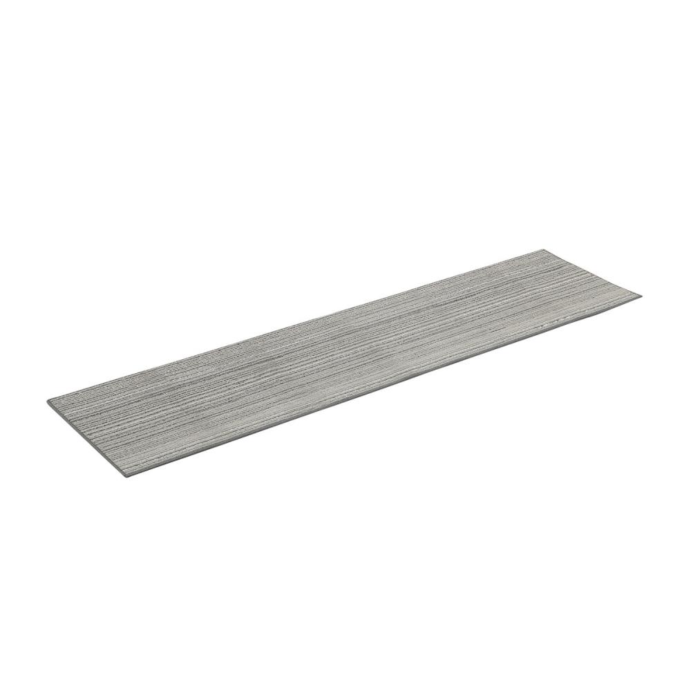アテーナライフ ストライプキッチンマット グレー 45×180cm