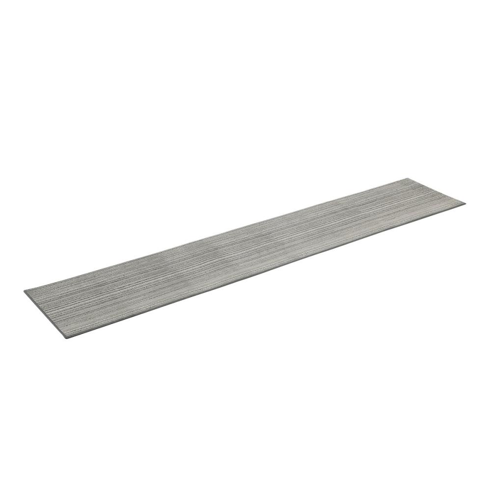 アテーナライフ　ストライプキッチンマット　グレー　４５×２４０ｃｍ