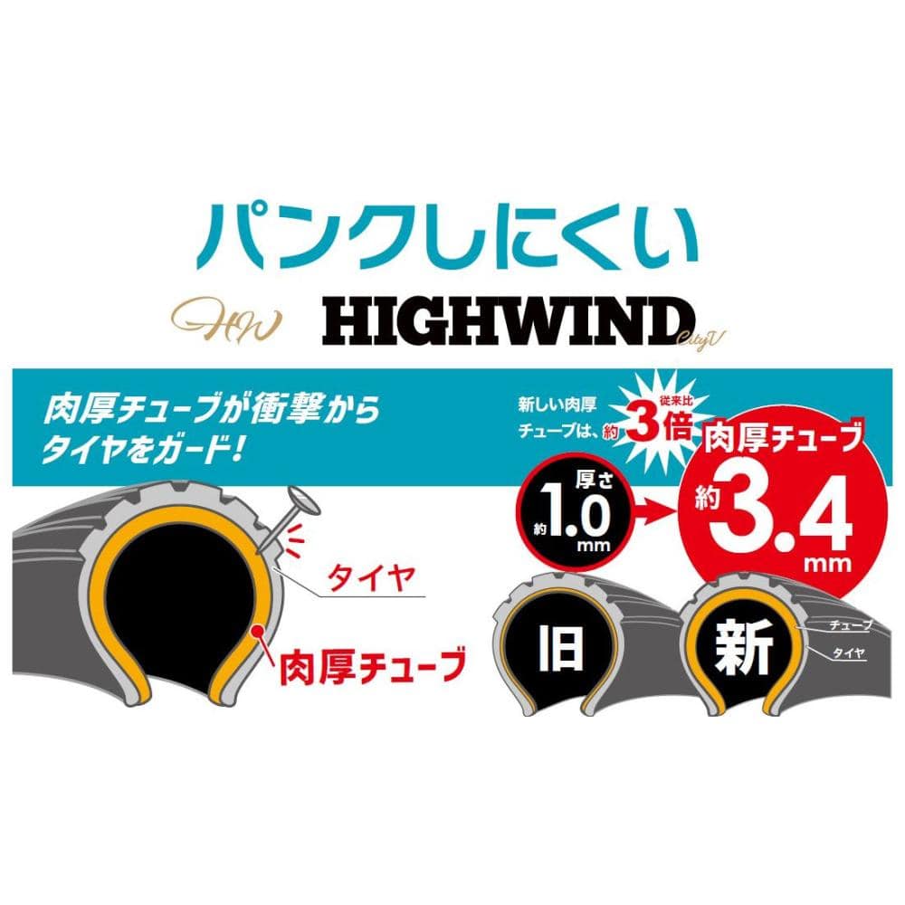 武田産業　パンクしにくい軽快車　ハイウィンド　２６インチ　マットネイビー　Ｃ２６６