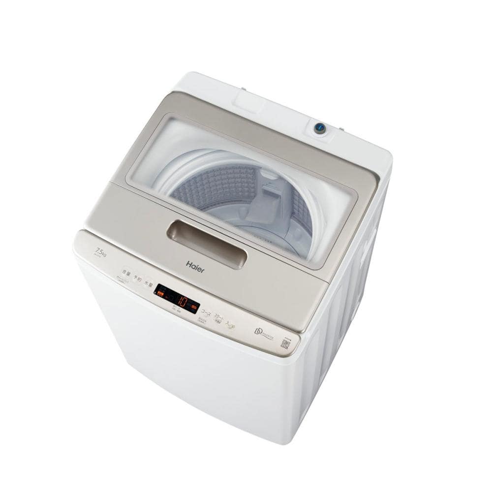 ハイアール　全自動洗濯機７．５ｋｇ　ＤＤインバーターモーター搭載　ホワイト　ＪＷ－ＬＤ７５Ｃ（Ｗ）