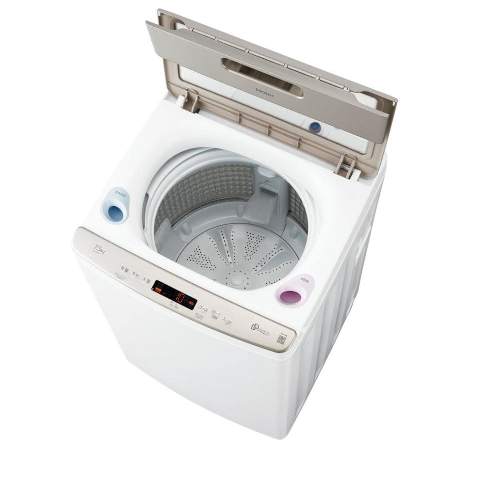 ハイアール　全自動洗濯機　７．５ｋｇ　ＤＤインバーターモーター搭載　ホワイト　ＪＷ－ＬＤ７５Ｃ（Ｗ）