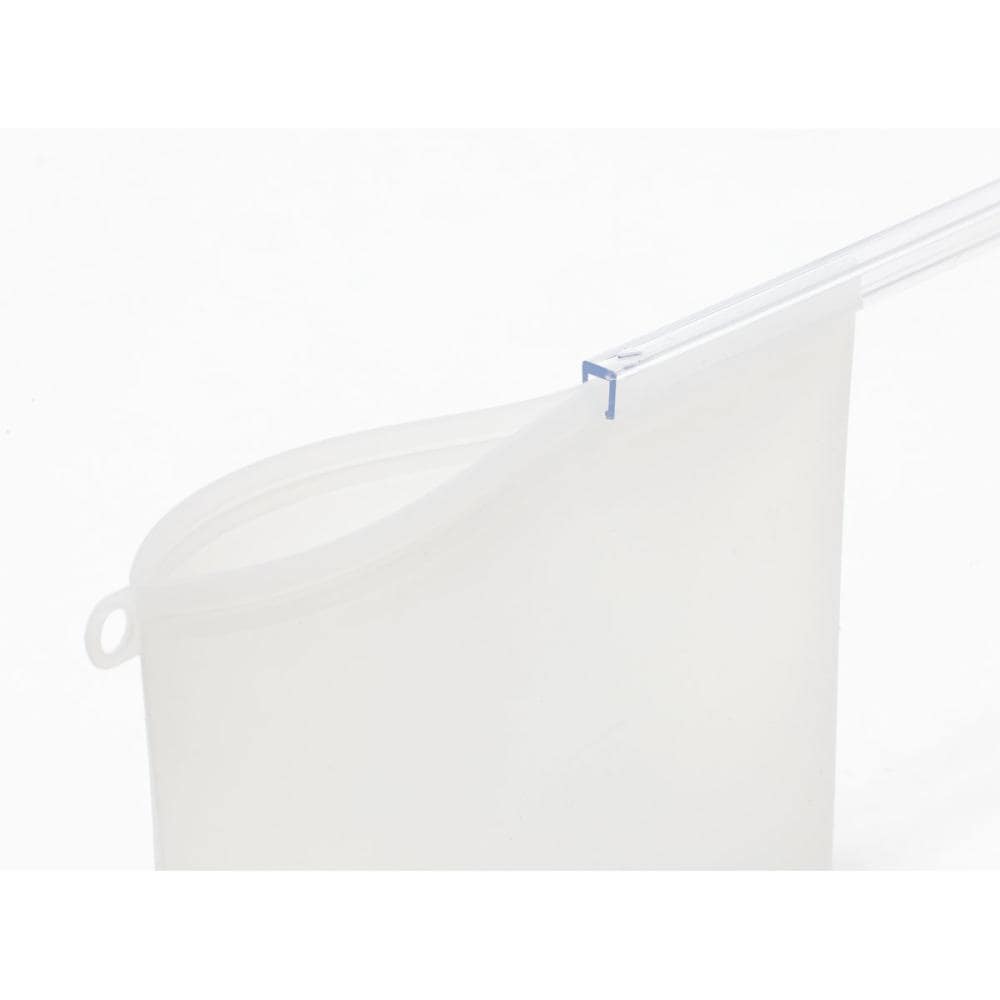 アテーナライフ　繰り返し使えるシリコーン保存袋　Ｌ　１．０Ｌ　ホワイト