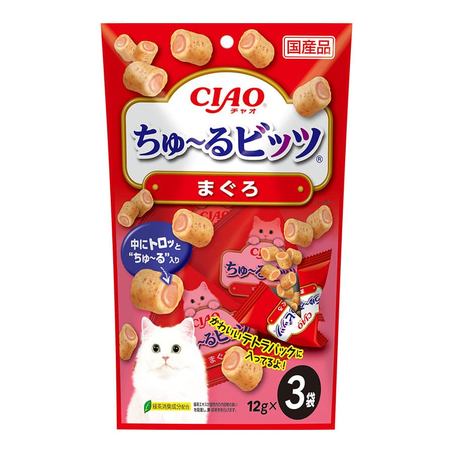 いなば CIAO(チャオ)ちゅ~るビッツ まぐろ 12g×3袋入 CS-171