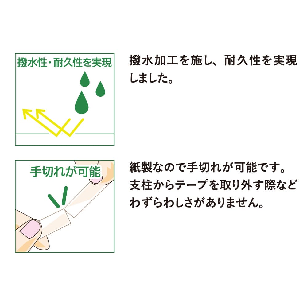 環境にやさしい誘引紙テープ　１０巻入り