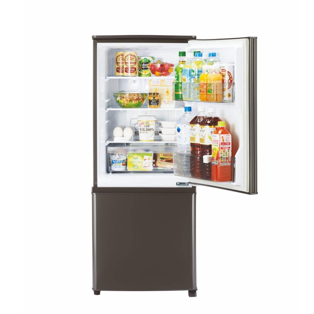 三菱電機　２ドア冷蔵庫　１４６Ｌ　マットチャコール　ＭＲ－Ｐ１５Ｈ－Ｈ