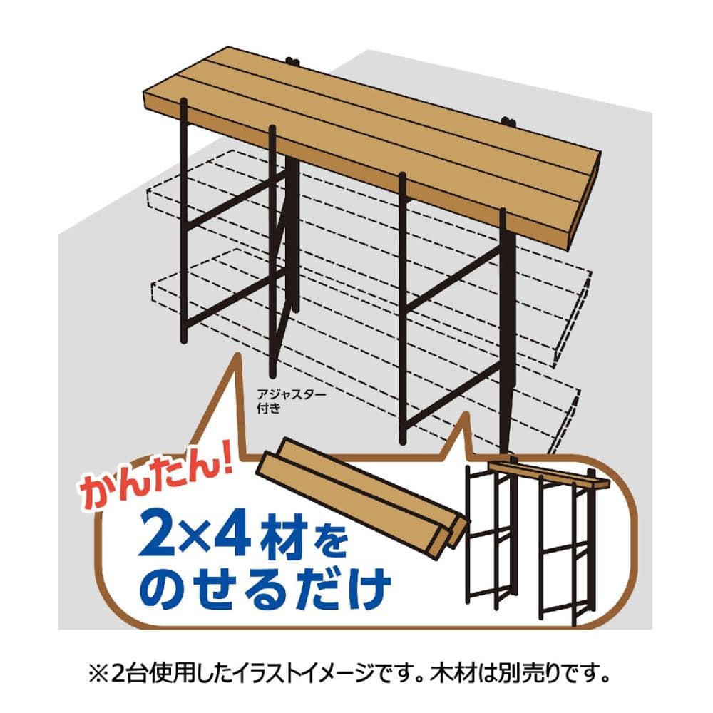 Ｋ＋ＢＵＩＬＤ イージーマルチレッグ ラック ３段 １台入 の通販 ホームセンター コメリドットコム