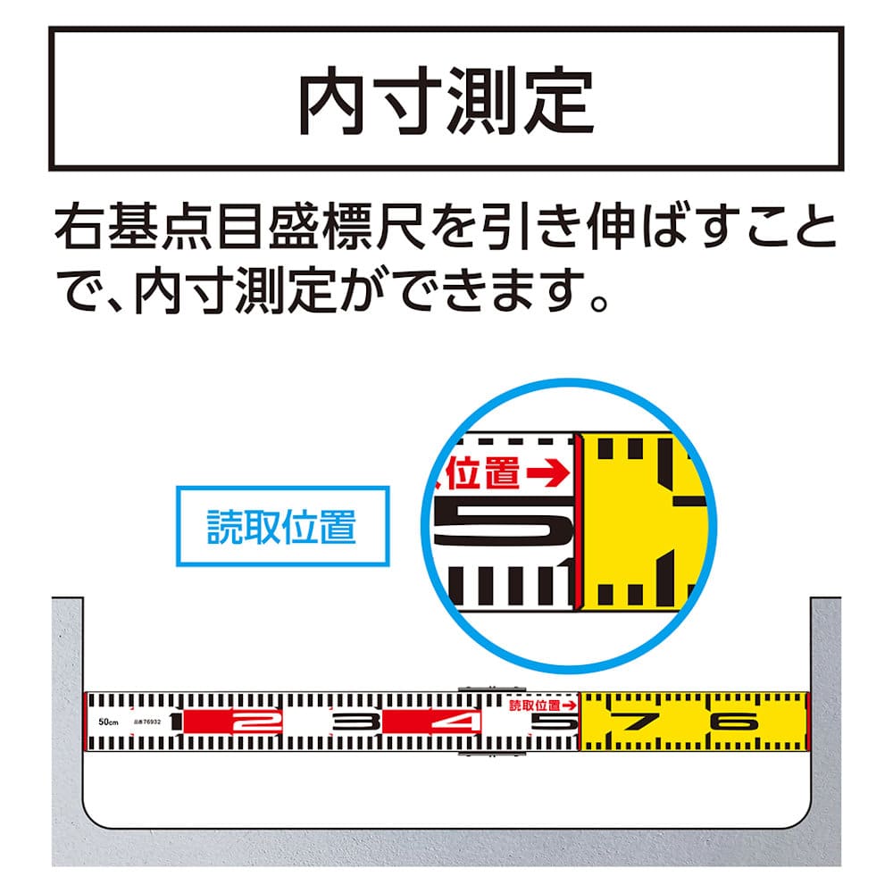 シンワ測定　マルチ標尺　アルミ製　５０×６０ｃｍ　巾６０ｍｍ