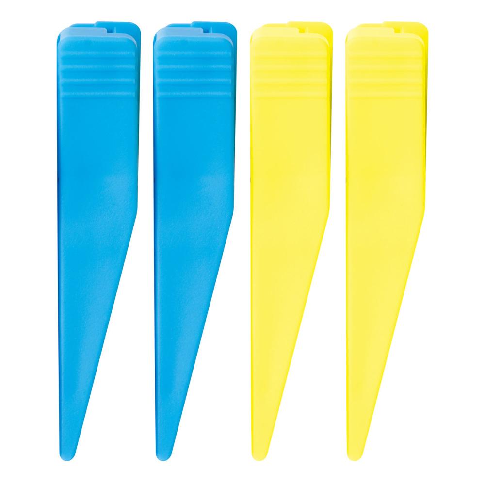 シンワ測定　標尺クリップ　巾６０ｍｍ用　青・黄　各２個入