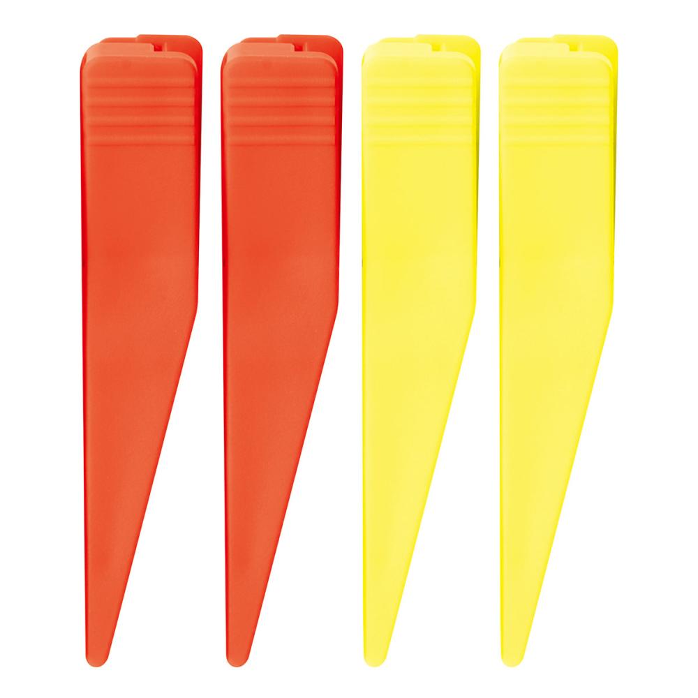 シンワ測定　標尺クリップ　巾６０ｍｍ用　赤・黄　各２個入