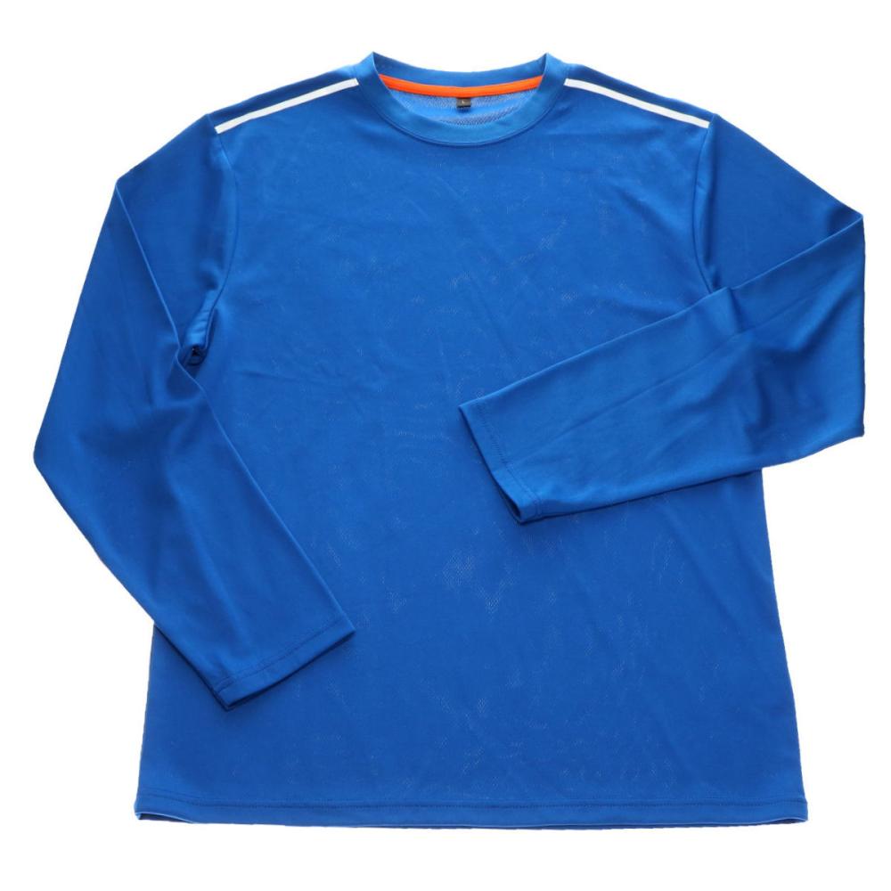 ドライメッシュTシャツ長袖 ブルー 3L K23