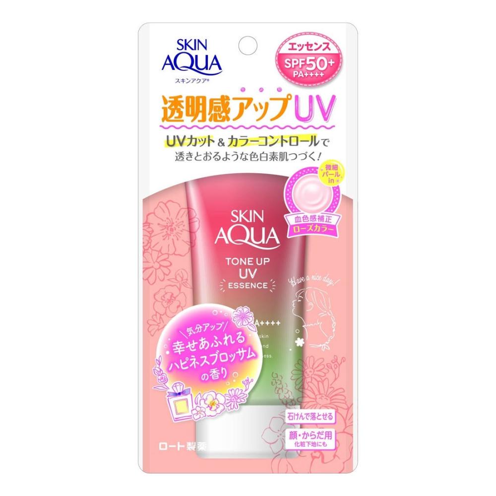 ロート製薬 スキンアクアトーンアップUVエッセンス ハピネスオーラ 80g