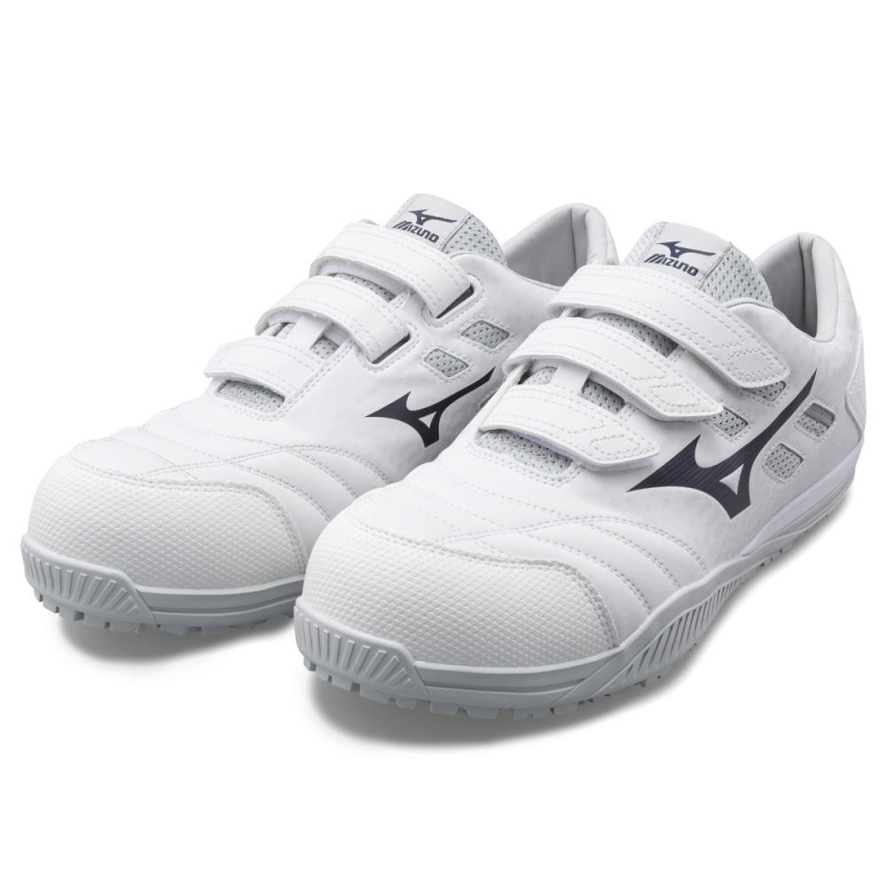 ミズノ　安全靴　ＡＬＭＩＧＨＴＹ　ＴＤ２２２Ｌ　ホワイト×ネイビー　２２．５ｃｍ