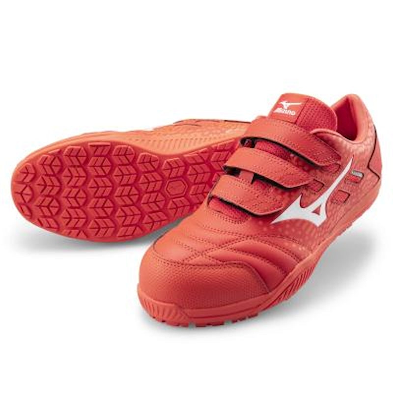 ミズノ　安全靴　ＡＬＭＩＧＨＴＹ　ＴＤ２２２Ｌ　オレンジ×ホワイト　２４．５ｃｍ