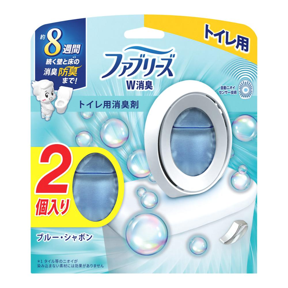 Ｐ＆Ｇ　ファブリーズＷ消臭　トイレ用消臭剤　ブルーシャボン　６．２ｍＬ×２個パック