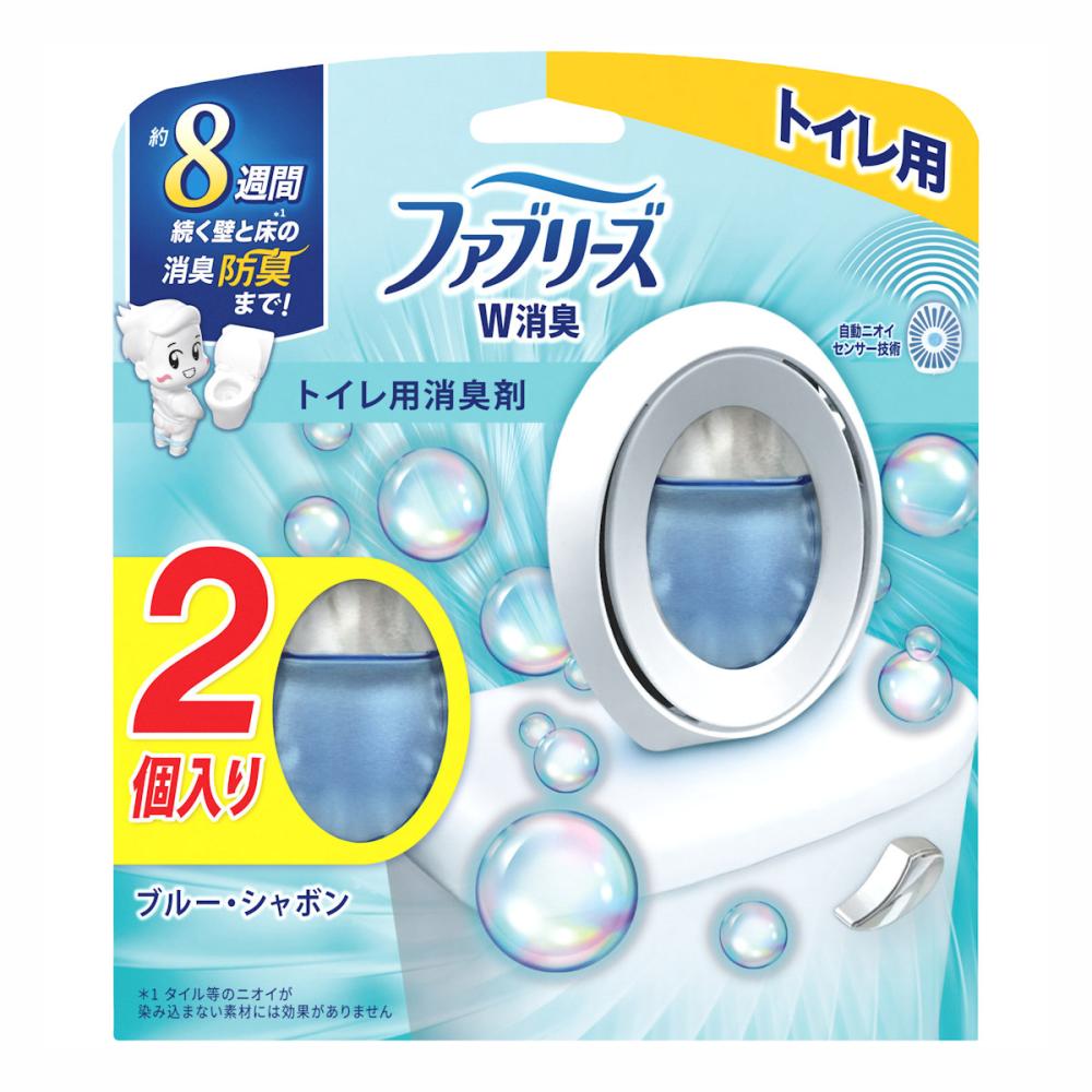 Ｐ＆Ｇ　ファブリーズＷ消臭　トイレ用消臭剤　ブルーシャボン　６．２ｍＬ×２個パック