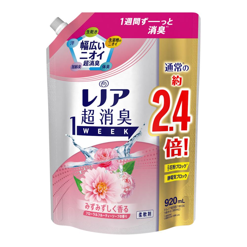 Ｐ＆Ｇ　レノア超消臭１ＷＥＥＫ　フルーティーソープ　詰替用特大　９２０ｍＬ