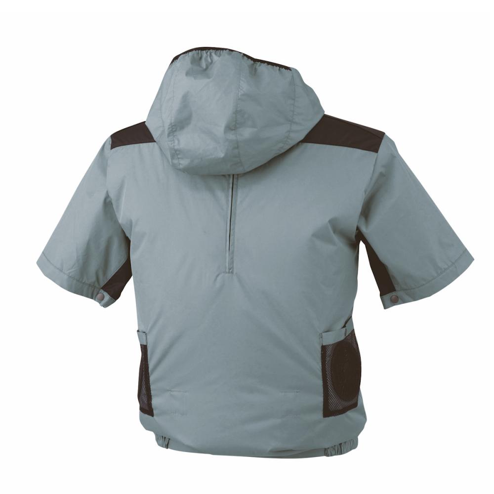 ジーベック　空調服遮熱ハーネス対応半袖ブルゾン（フード付き）　３Ｌ　ブルーグレー　ＸＥ９８１０５－４３－３Ｌ