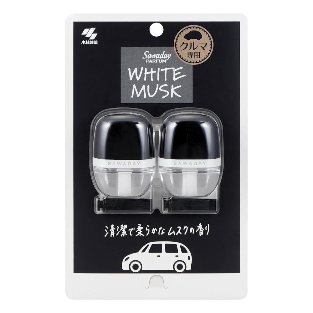 小林製薬　サワデー　クルマ専用クリップ　パルファムホワイトムスク　２個入り