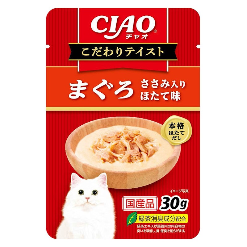 いなば　ＣＩＡＯ（チャオ）　こだわりテイスト　まぐろ　ささみ入りほたて味　３０ｇ