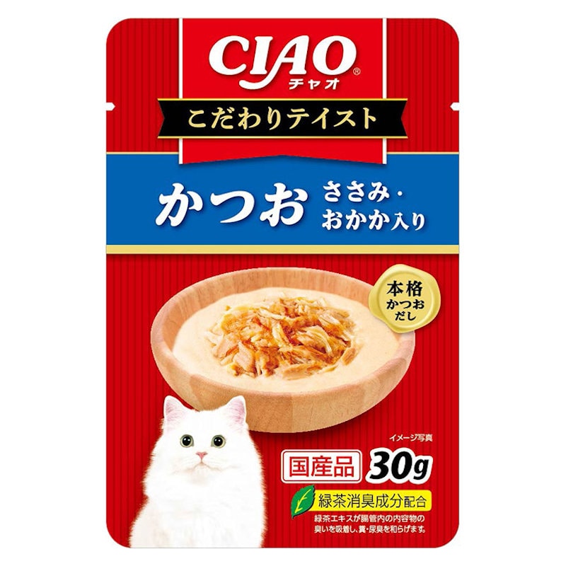 いなば　ＣＩＡＯ（チャオ）　こだわりテイスト　かつお　ささみ・おかか入り　３０ｇ