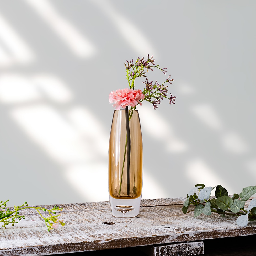 Ｖａｓｅｅｄ（割れない花瓶）　ポリカーボネート花瓶　Ｆ００５　アンバー