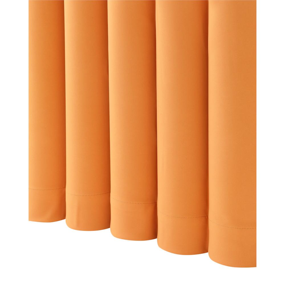 ドレープカーテン　オーブ　防炎　オレンジ　ＯＲＡＮＧＥ　１００×１７８ｃｍ　２枚組