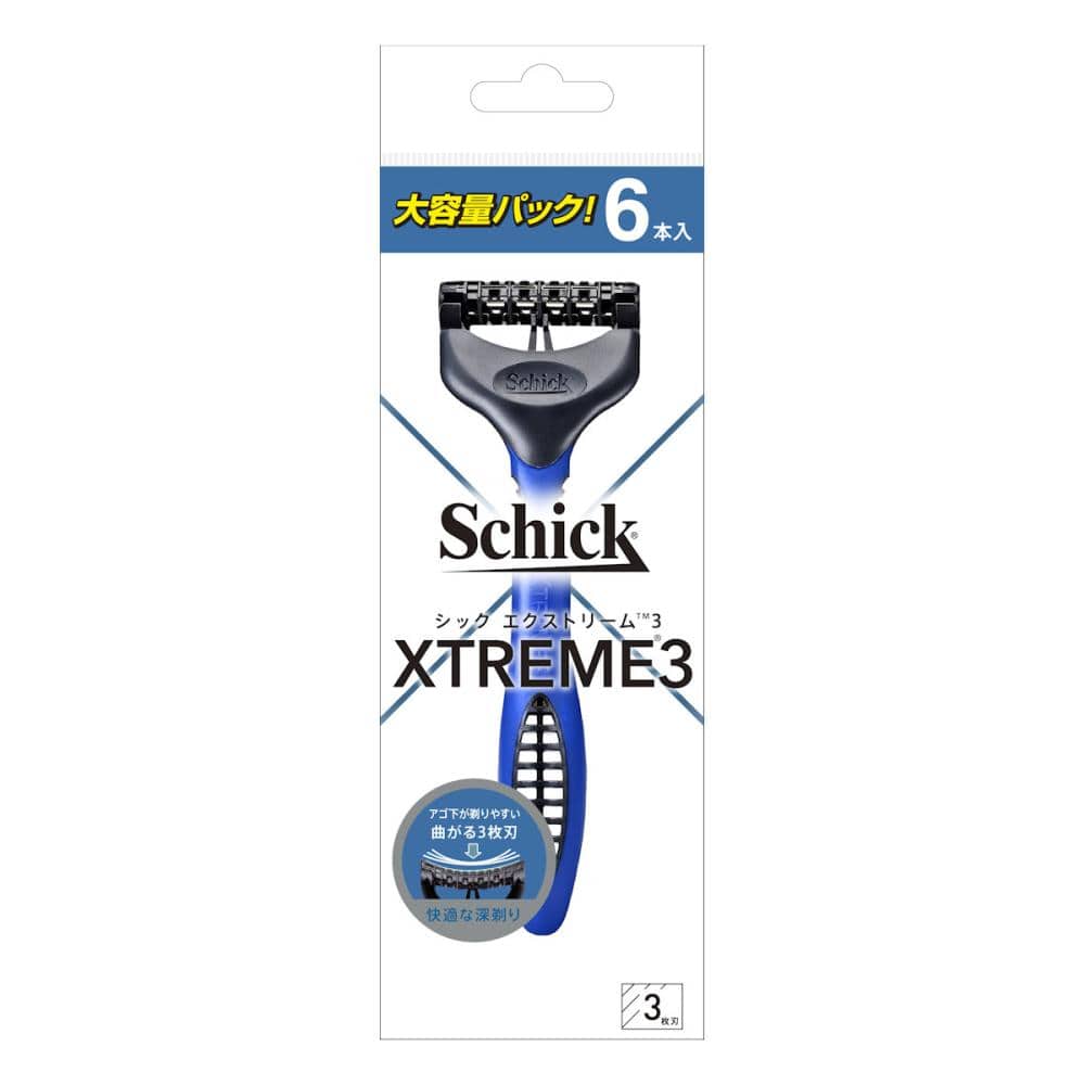シック エクストリーム3 男性用カミソリ 6本入り
