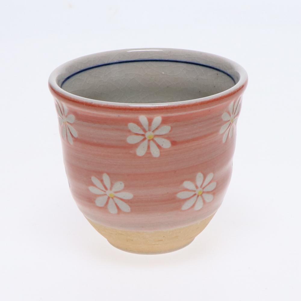 湯呑 ぼかし小菊 赤
