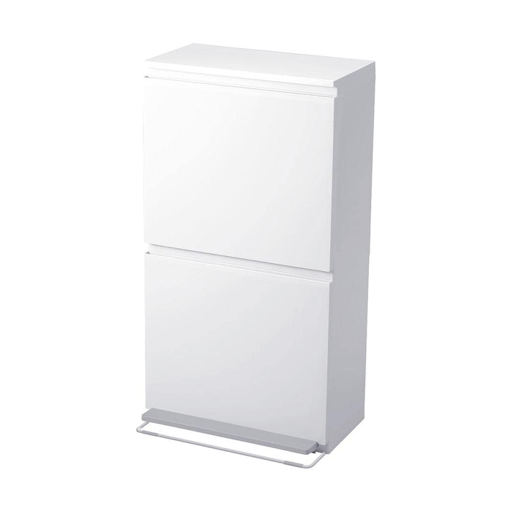 アスベル　多段　ワイド２段ダストボックス　４０Ｌ　ホワイト