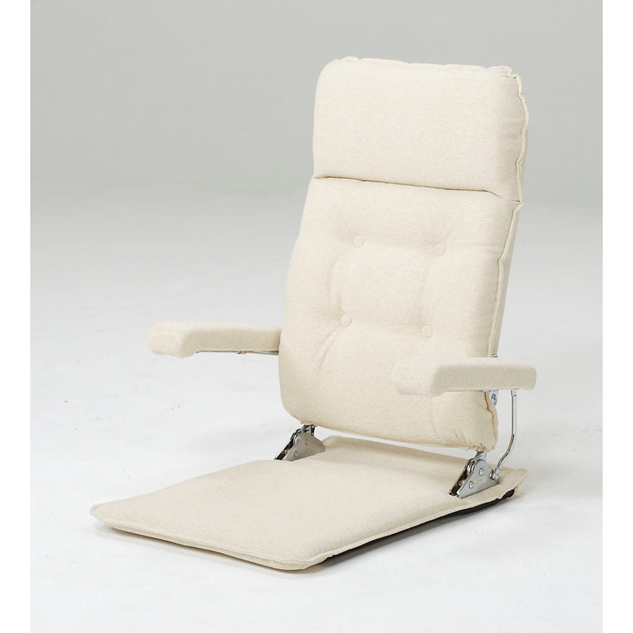 光製作所　肘はねあげ式リクライニング座椅子　国産　ＭＦクルーズ　アイボリー　Ｃ－ＩＶ