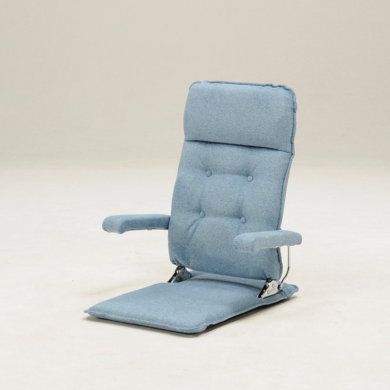 光製作所　肘はねあげ式リクライニング座椅子　国産　ＭＦクルーズ　ブルー　Ｍ－ＢＬ