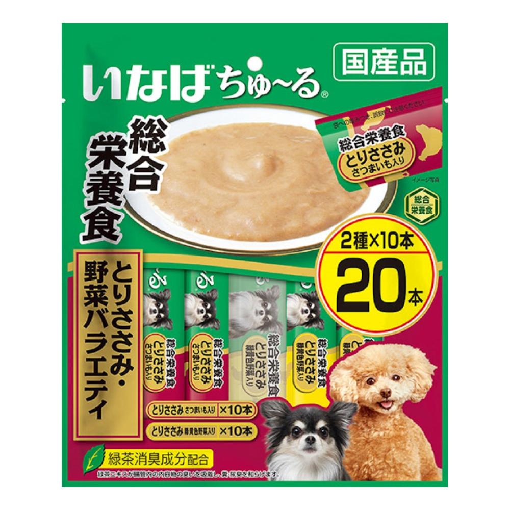 いなば ちゅ~る 総合栄養食 とりささみ・野菜バラエティ 14g×20本