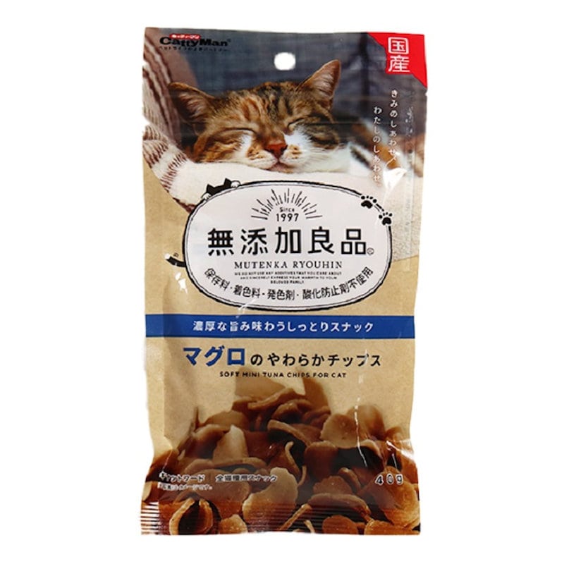 ドギーマンハヤシ　キャティーマン　無添加良品　マグロのやわらかチップス　４０ｇ
