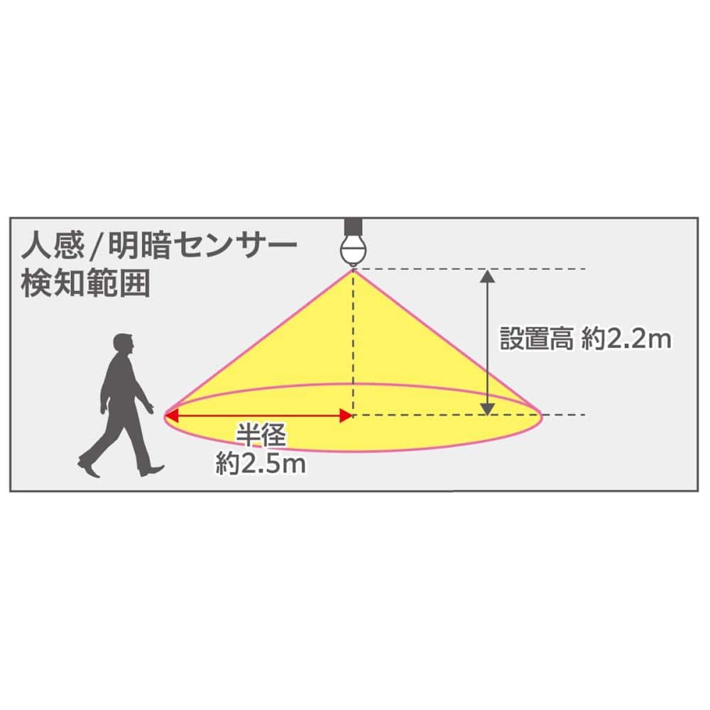 Ｊｅｎｉｘ（ジェニックス）　センサーＬＥＤ電球　４０形相当　Ｅ２６　昼光色