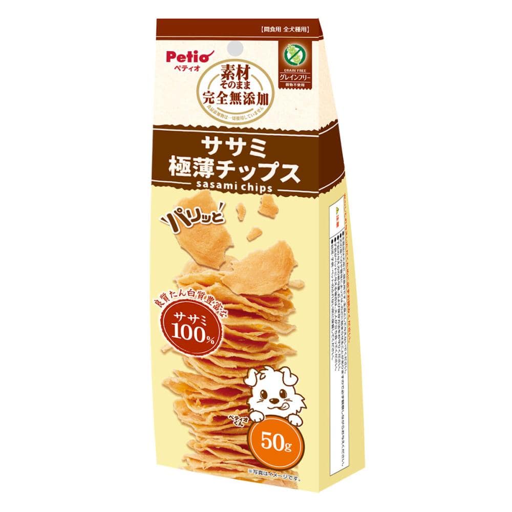 ペティオ　素材そのまま　ササミパリッと極薄チップス　５０ｇ