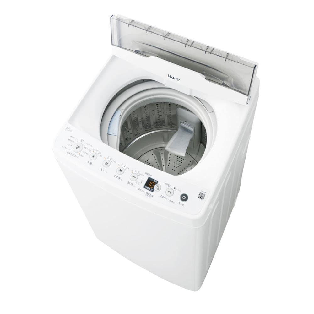 ハイアール　全自動洗濯機　４．５ｋｇ　ホワイト　ＪＷ－ＨＳ４５Ｃ（Ｗ）